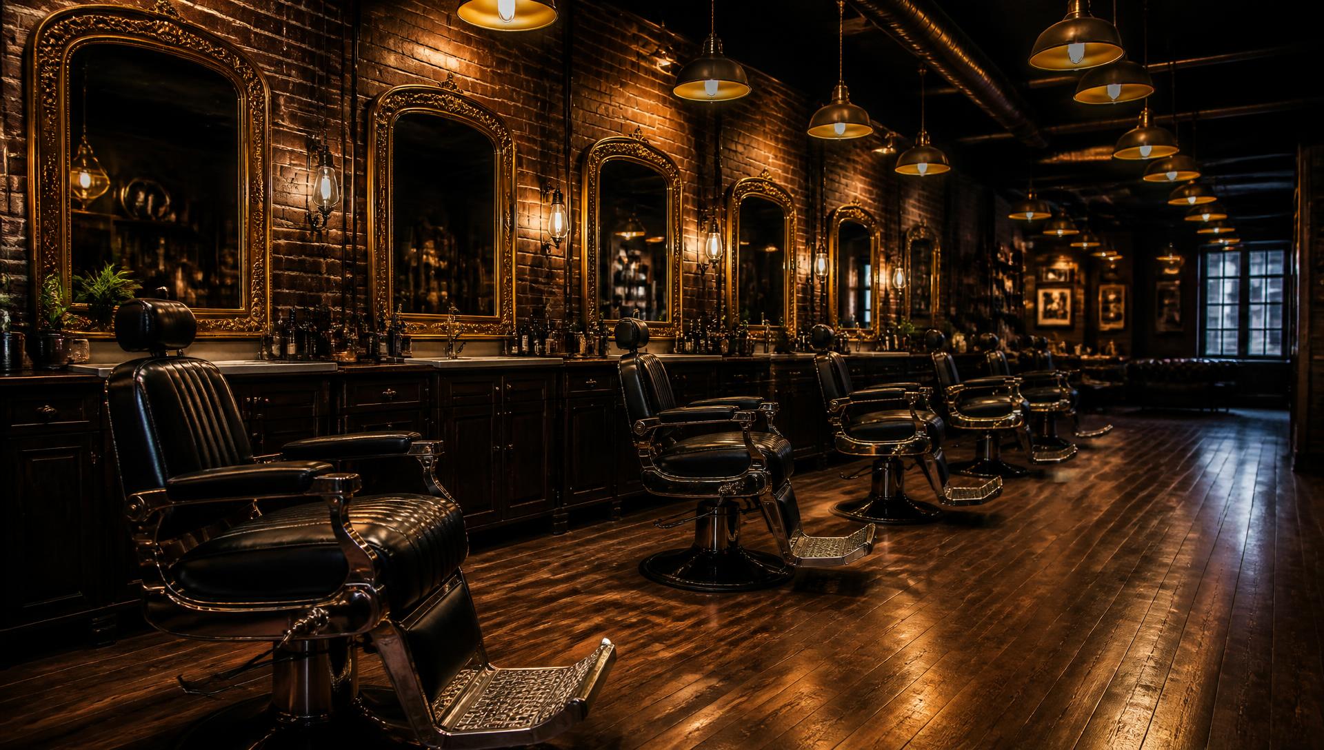 Interior da Barbearia Black